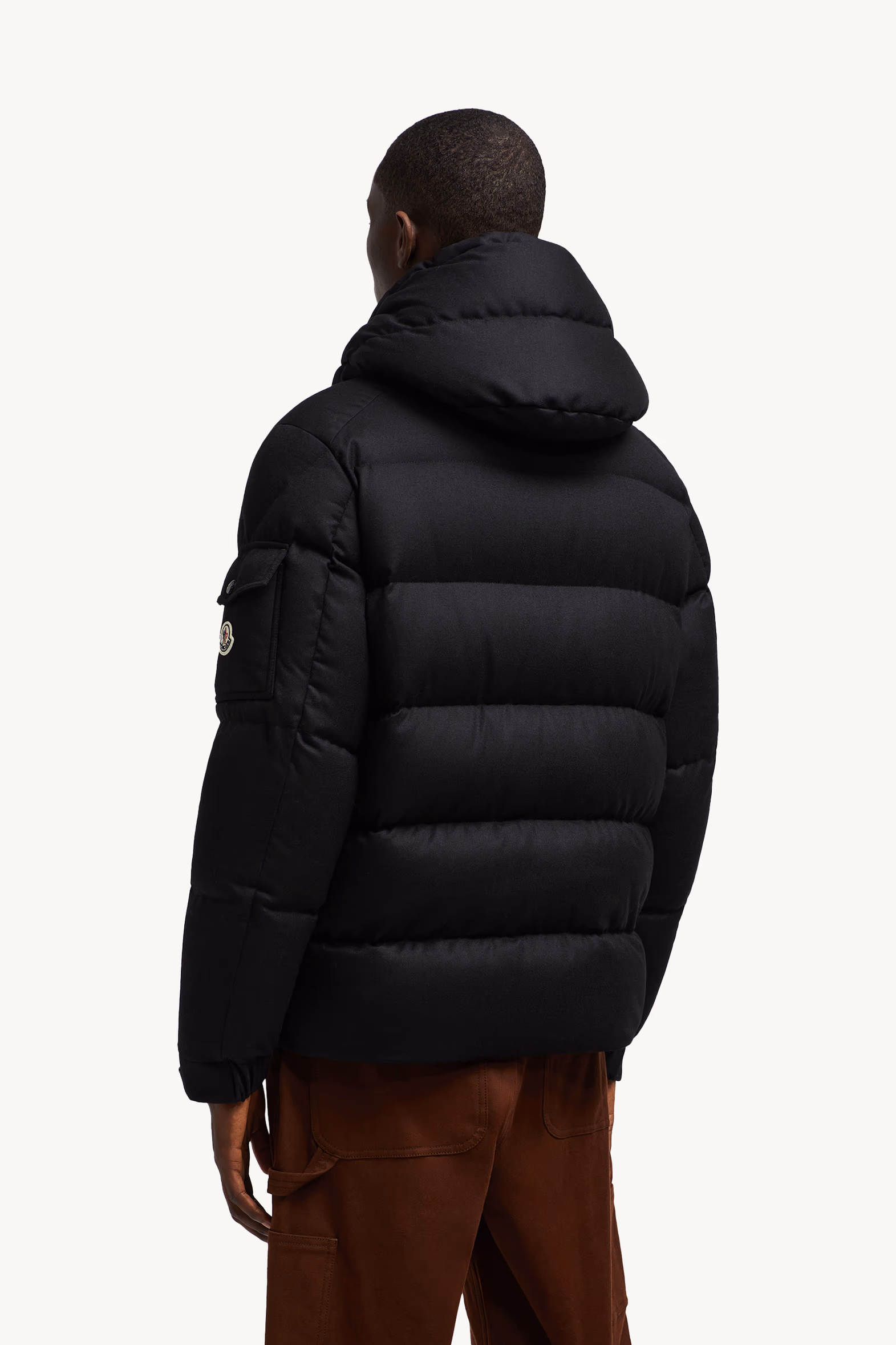 Chaqueta plumífero de esquí de flanelle con capucha Vezere Hombre Negro Moncler 5